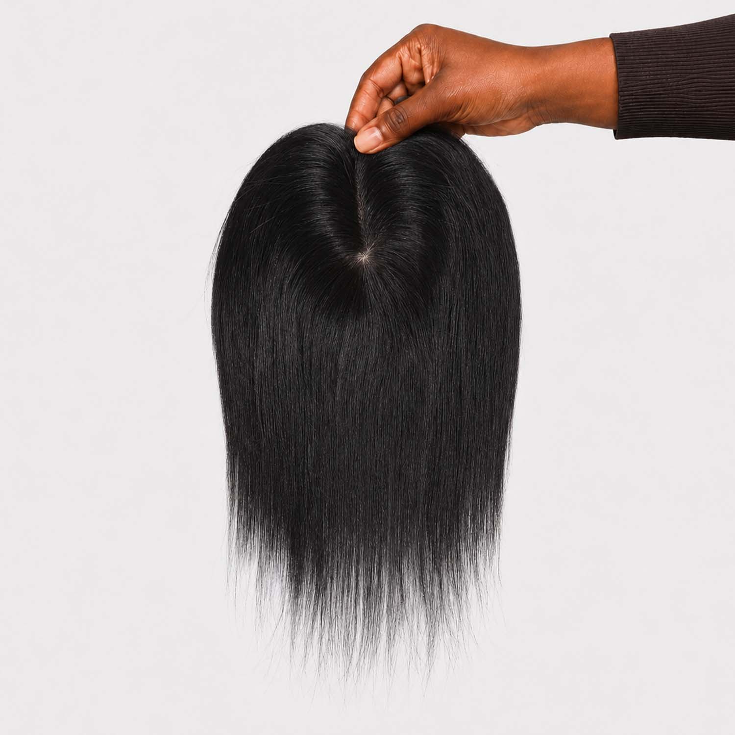 Authris Straight Simulated Scalp Hair Topper for Women | Natural Black