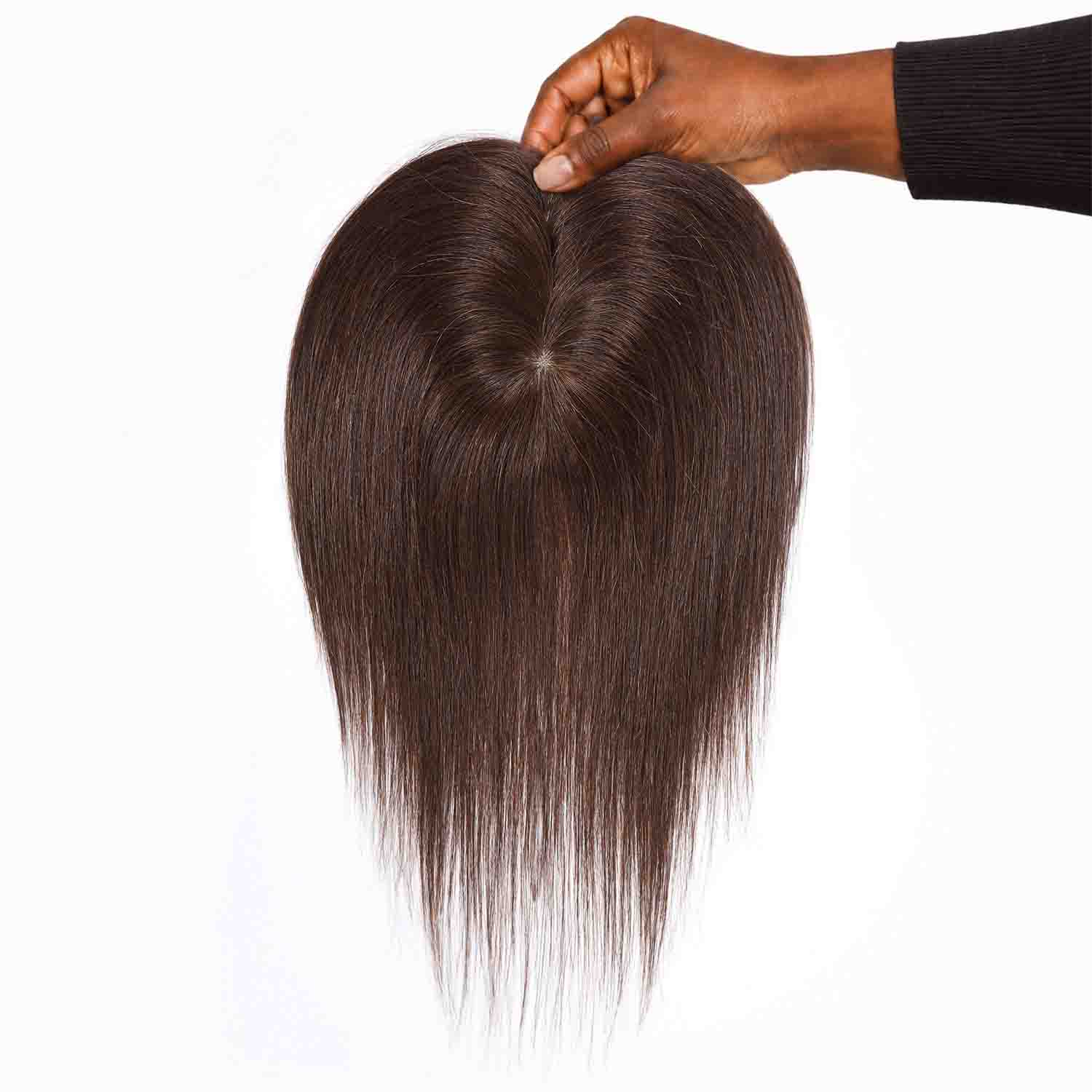 Authris Straight Simulated Scalp Hair Topper for Women | Medium Brown