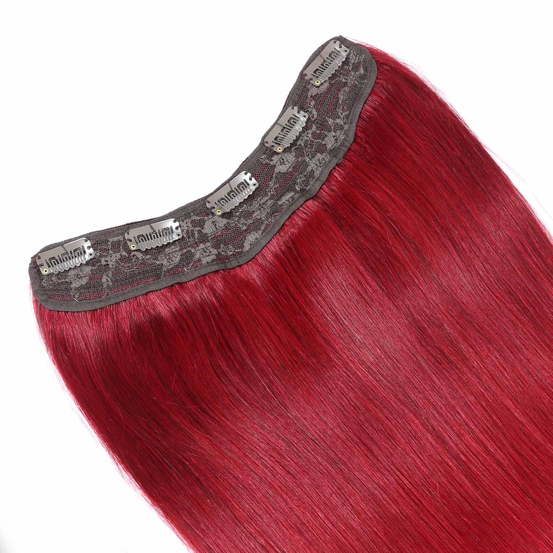 AUTHRIS Straight Clip-Ins (1-Piece) | Burgundy