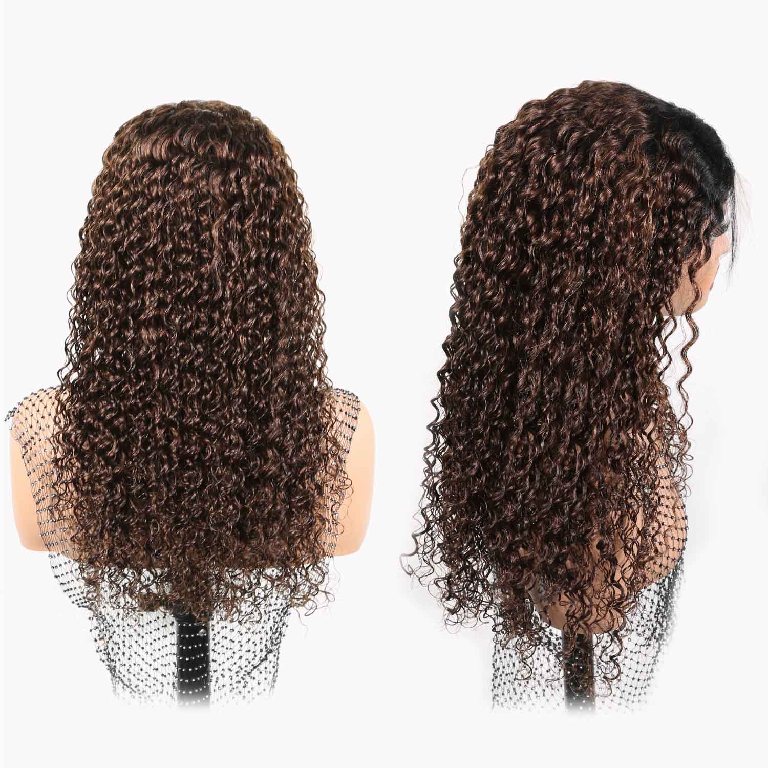 Authris Deep Wave HD Lace Front Human Hair Wig | Chocolate Ombre