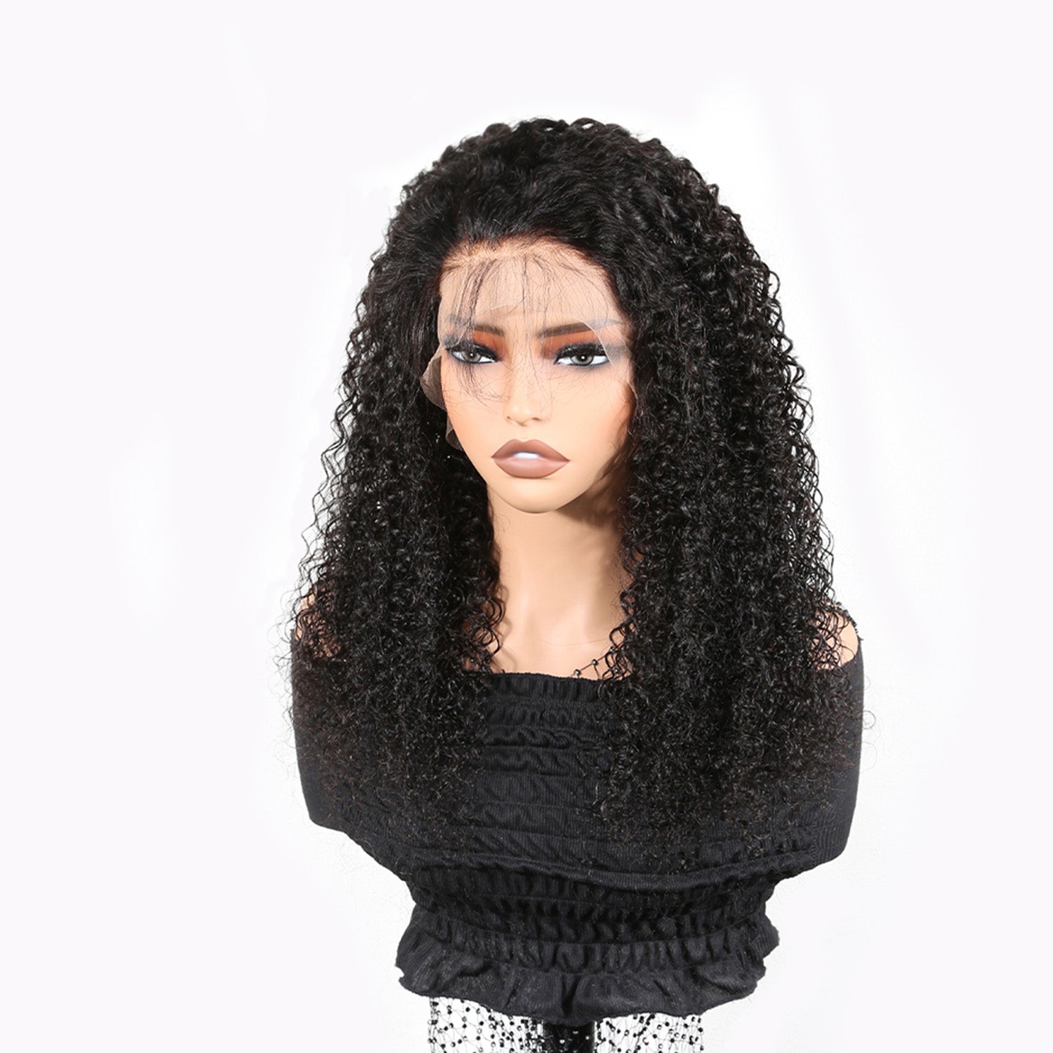 Authris Curly HD Lace Front Human Hair Wig | Natural Black