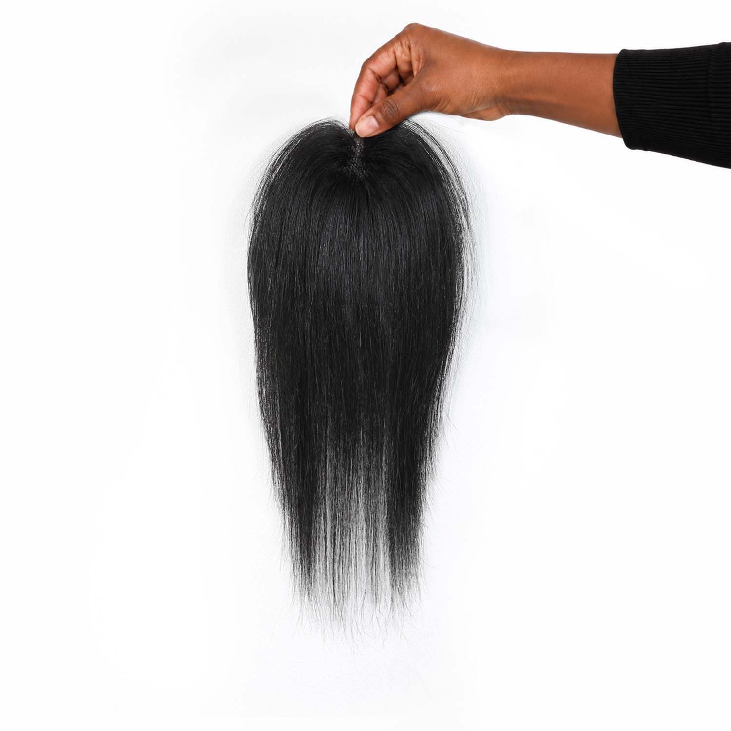 Authris Straight T-shaped middle parting Hair Topper for women | Natural Black