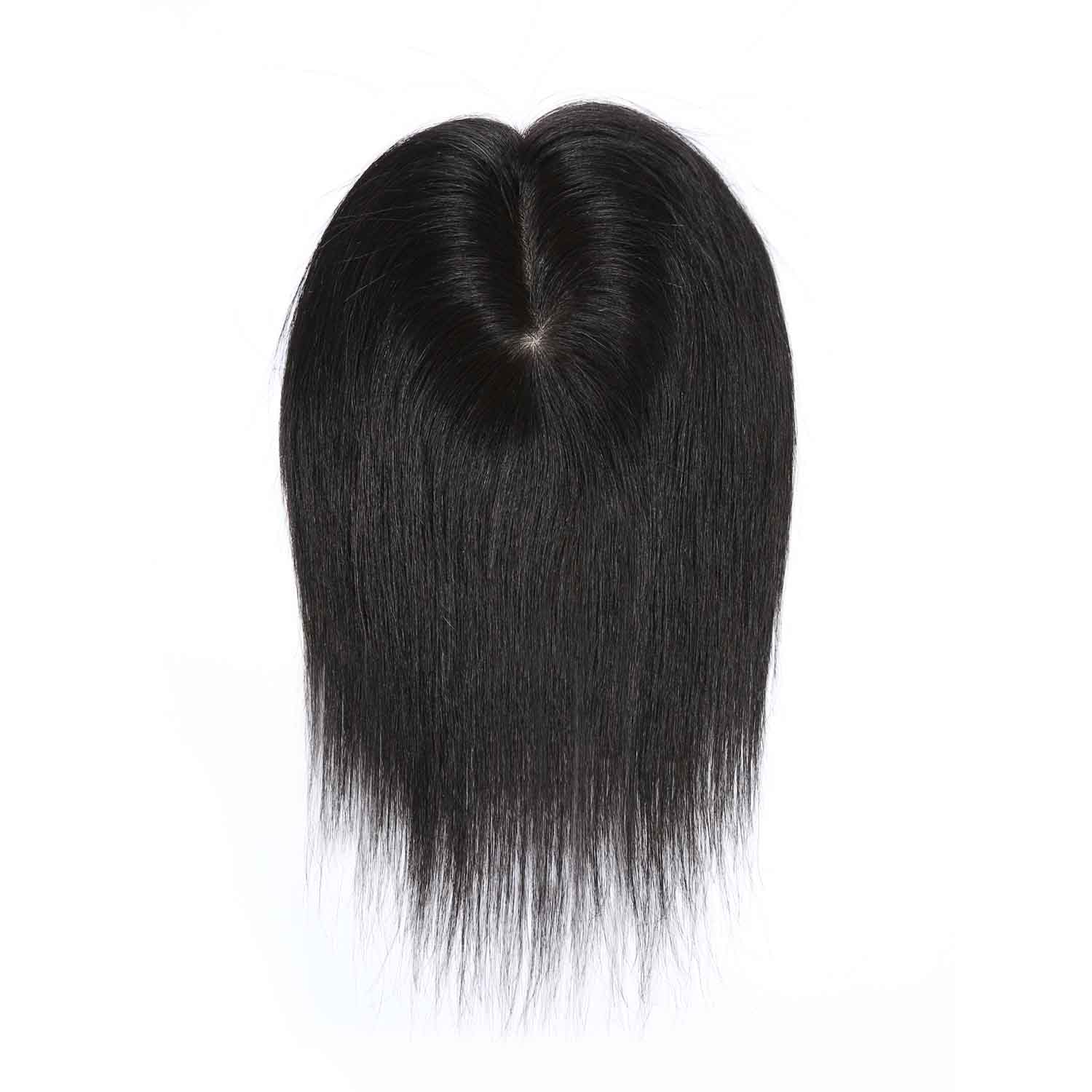 Authris Straight Simulated Scalp Hair Topper for Women | Natural Black