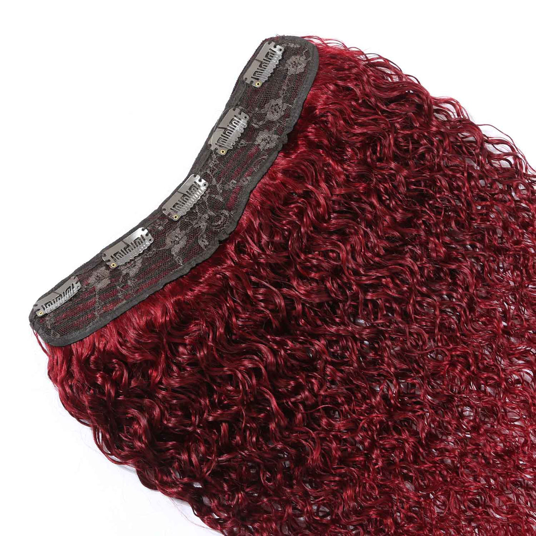 AUTHRIS Curly Clip-Ins (1-Piece) | Burgundy