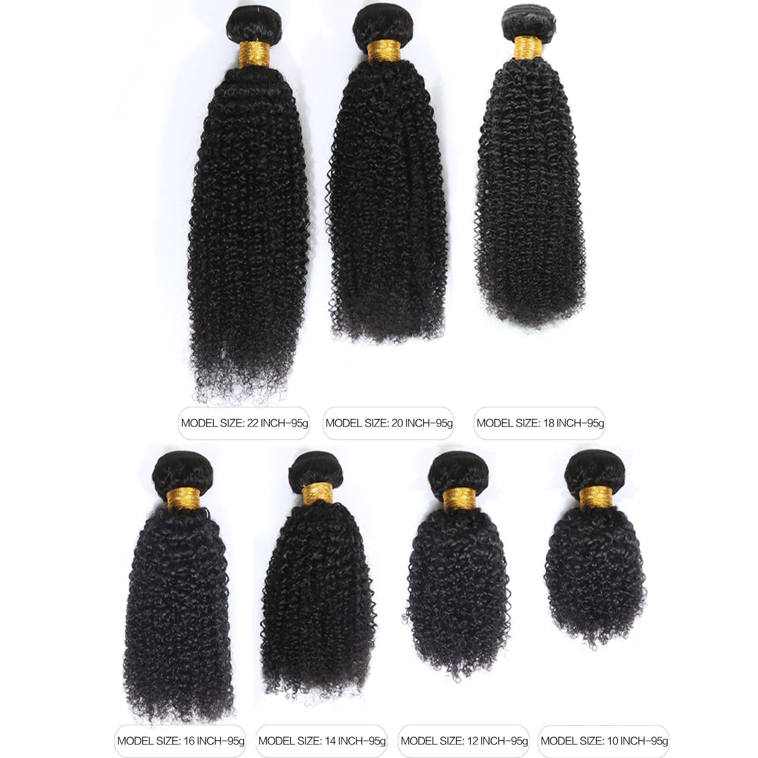 Authris Afro Kinky Curly Human Hair Bundles | Natural Black