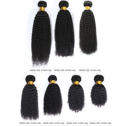Authris Afro Kinky Curly Human Hair Bundles | Natural Black