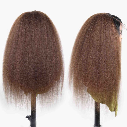 Authris Kinky Straight HD Lace Front Human Hair Wig | Chocolate Ombre