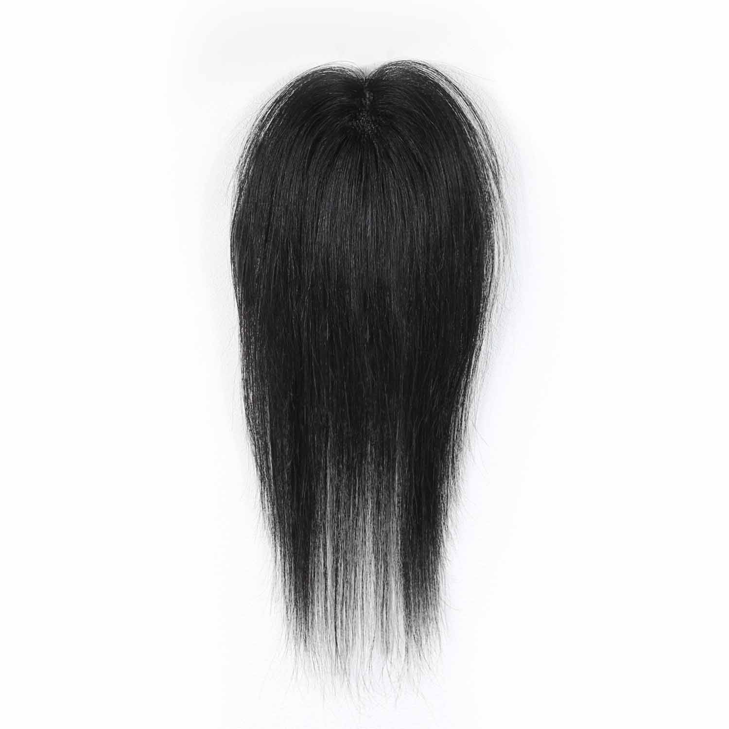 Authris Straight T-shaped middle parting Hair Topper for women | Natural Black