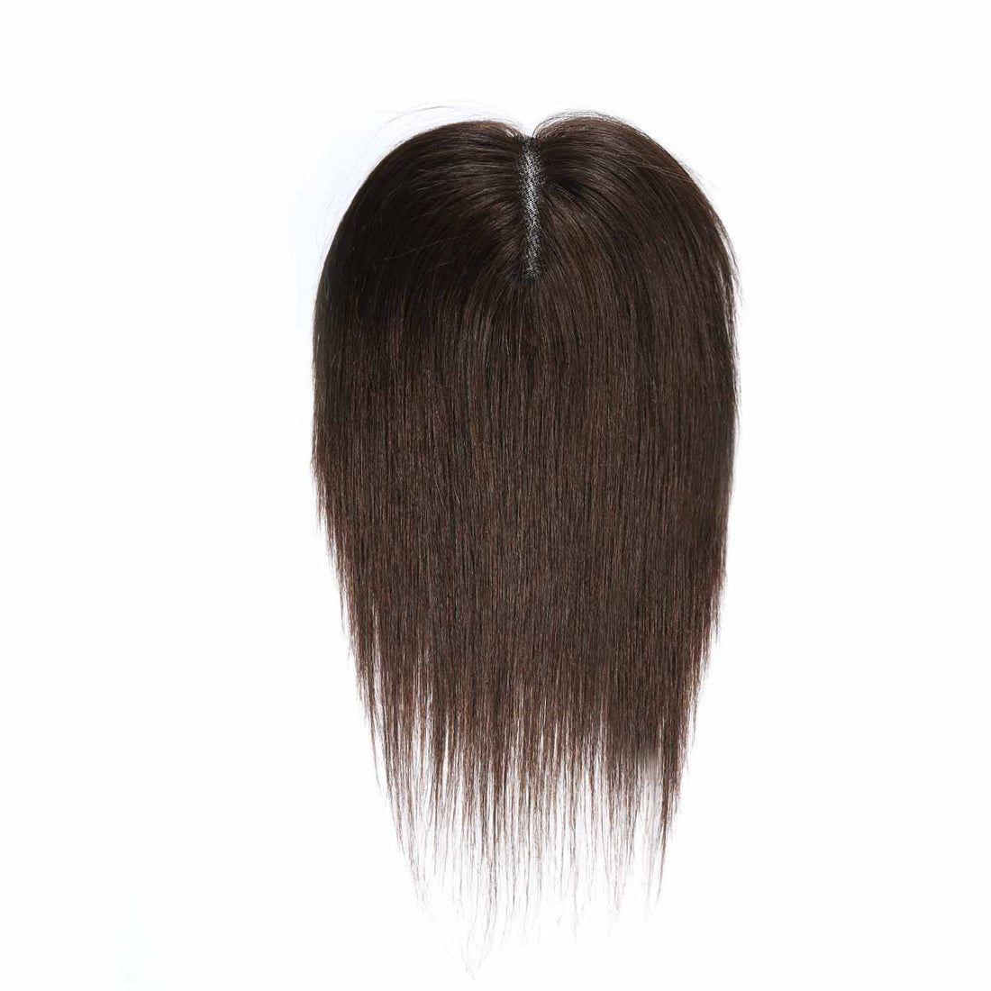 Authris Straight Women’s Butterfly Mesh Human Hair Topper | Dark Brown