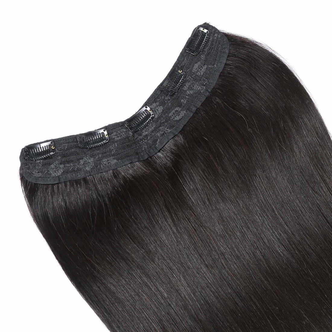 AUTHRIS Straight Clip-Ins (1-Piece) | Natural Black