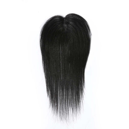 Authris Straight Heart-shaped middle parting Hair Topper for women | Natural Black
