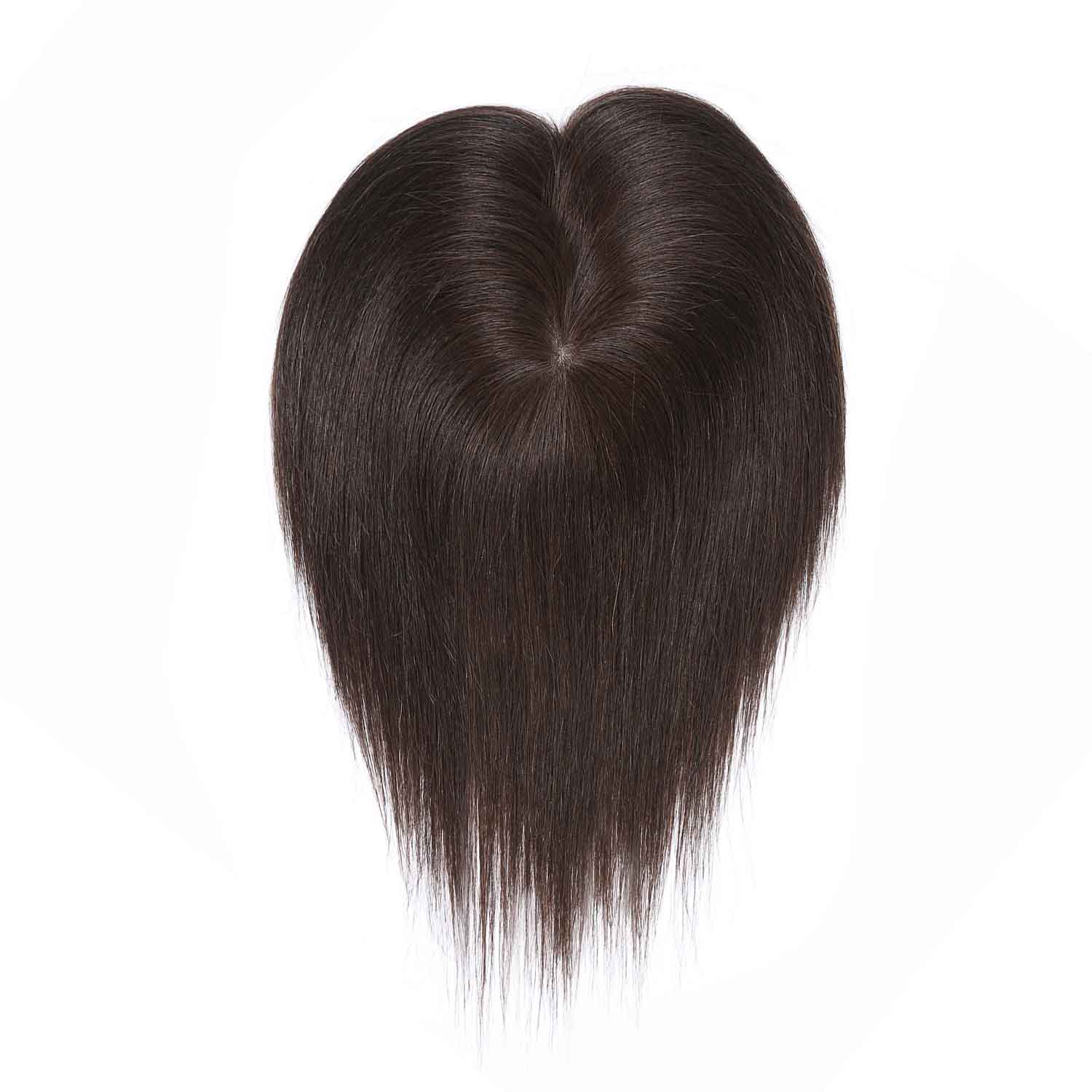 Authris Straight Simulated Scalp Hair Topper for Women | Dark Brown