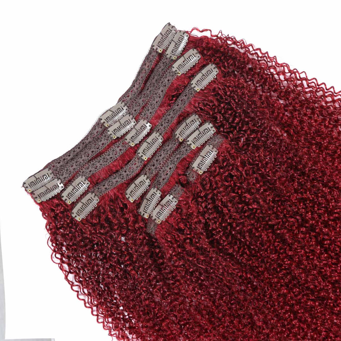 AUTHRIS Afro Kinky Curly Clip-Ins (8-Piece) | Burgundy