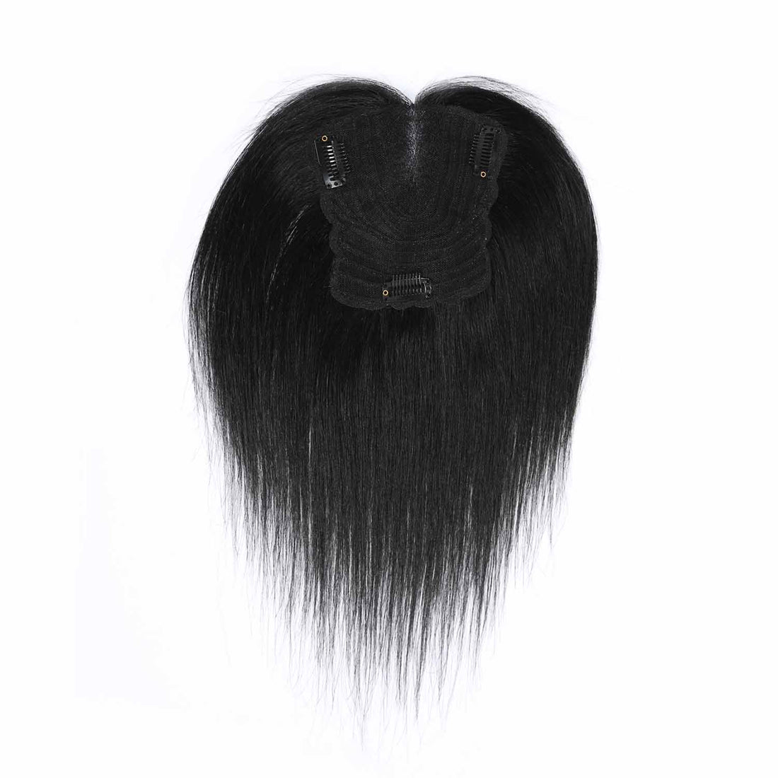 Authris Straight Women’s Butterfly Mesh Human Hair Topper | Jet Black