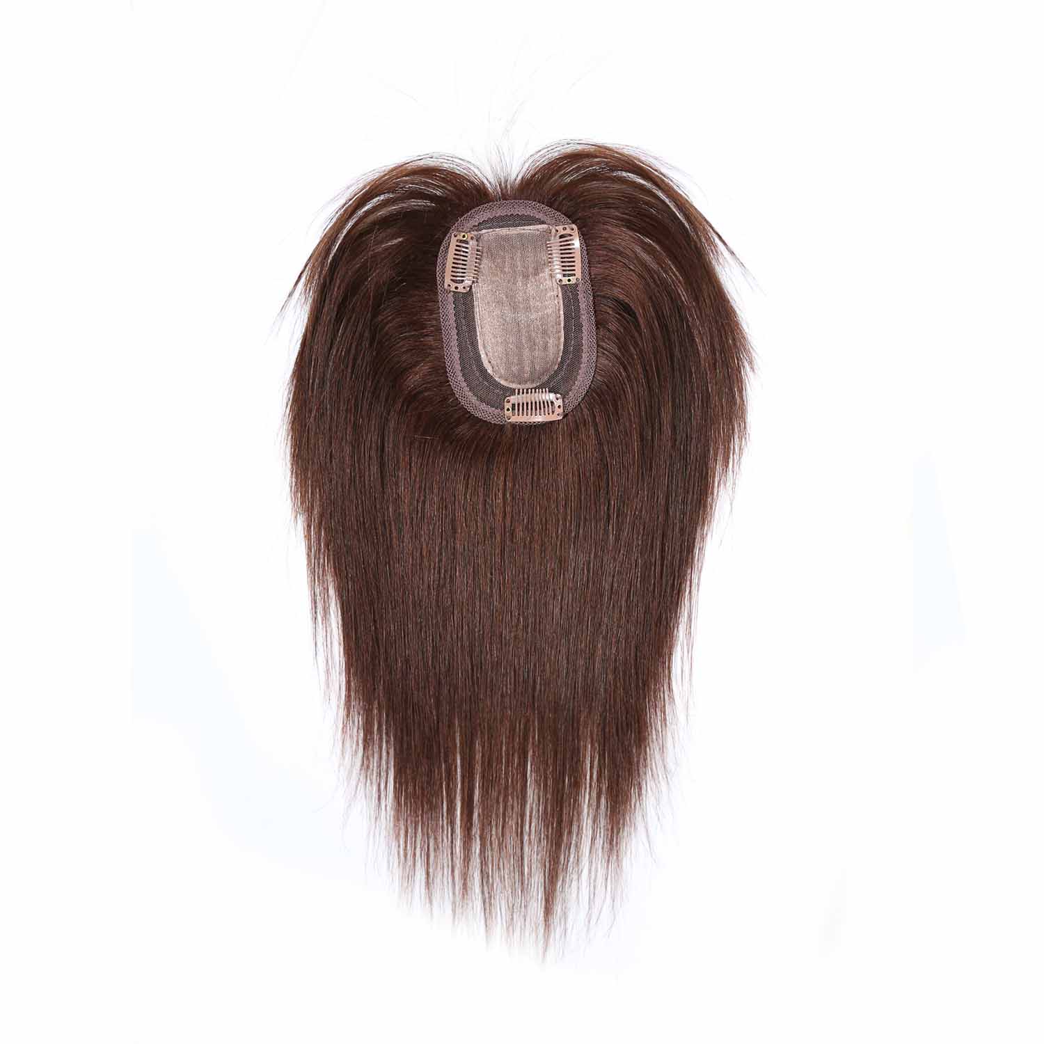 Authris Straight Clip-in Bangs Hair Topper for Women | Chocolate Brown