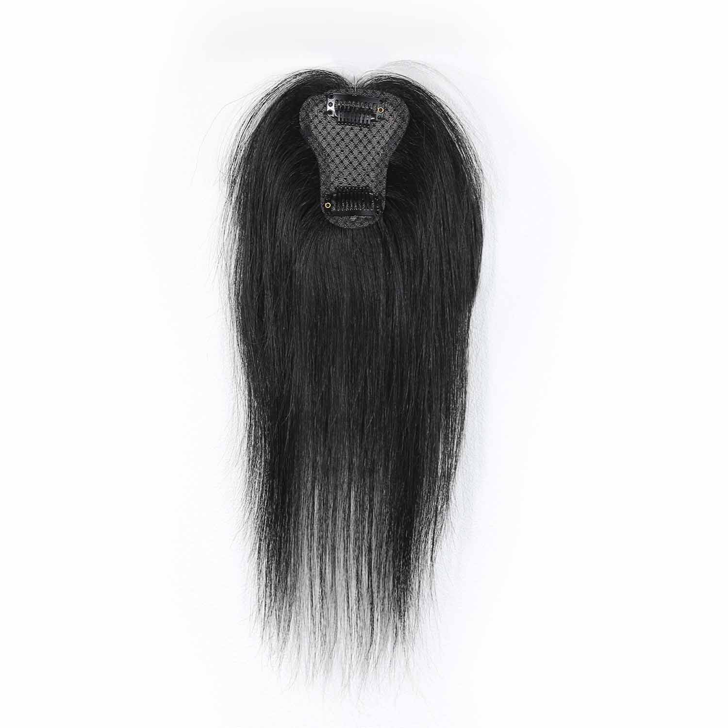 Authris Straight T-shaped middle parting Hair Topper for women | Natural Black