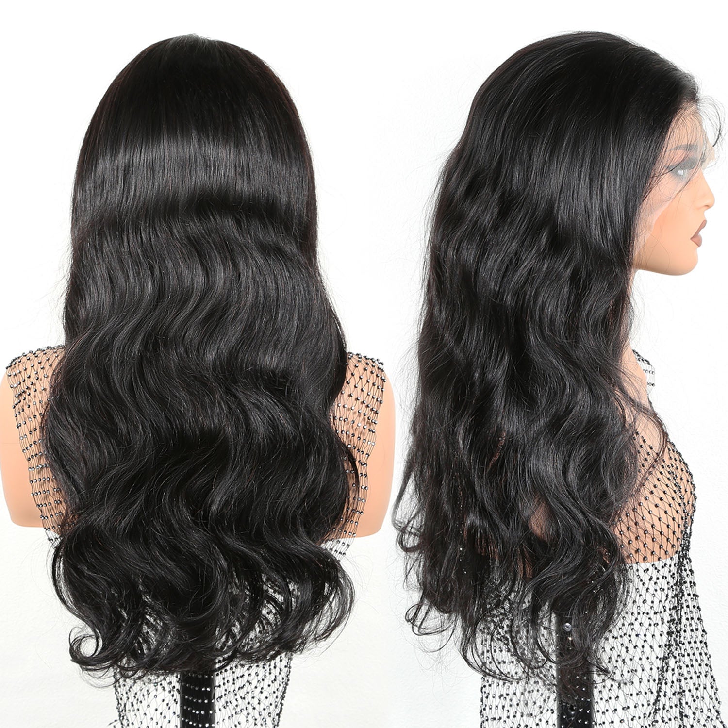 Authris Body Wave HD Lace Front Human Hair Wig | Natural Black