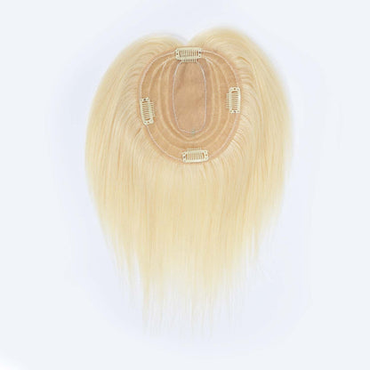 Authris Straight Simulated Scalp Hair Topper for Women | Light  Blonde