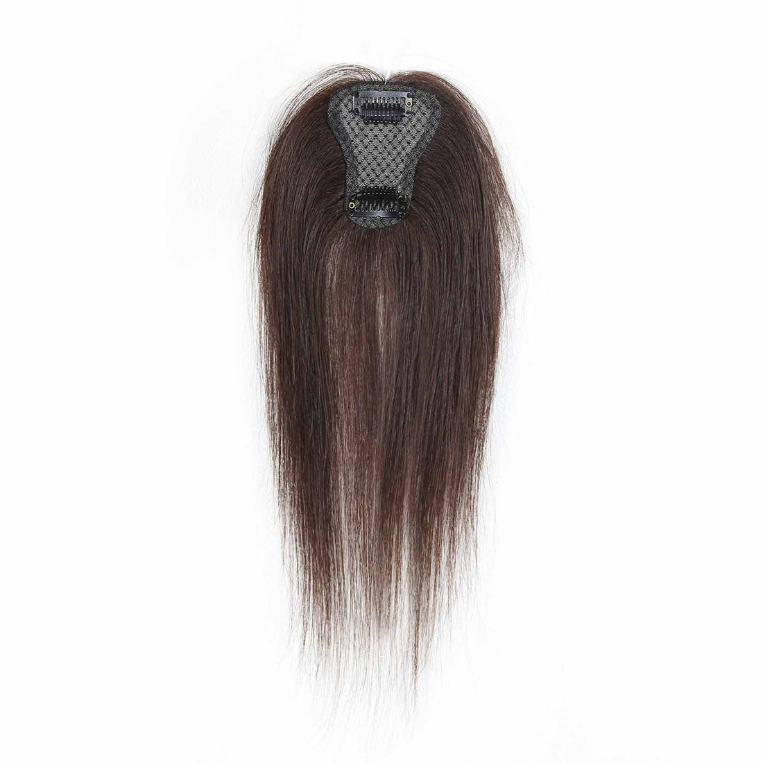 Authris Straight T-shaped middle parting Hair Topper for women | Chocolate Brown