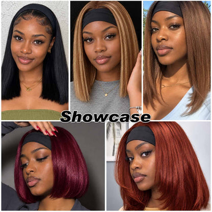 AUTHRIS Headband Bob Wig | Burgundy