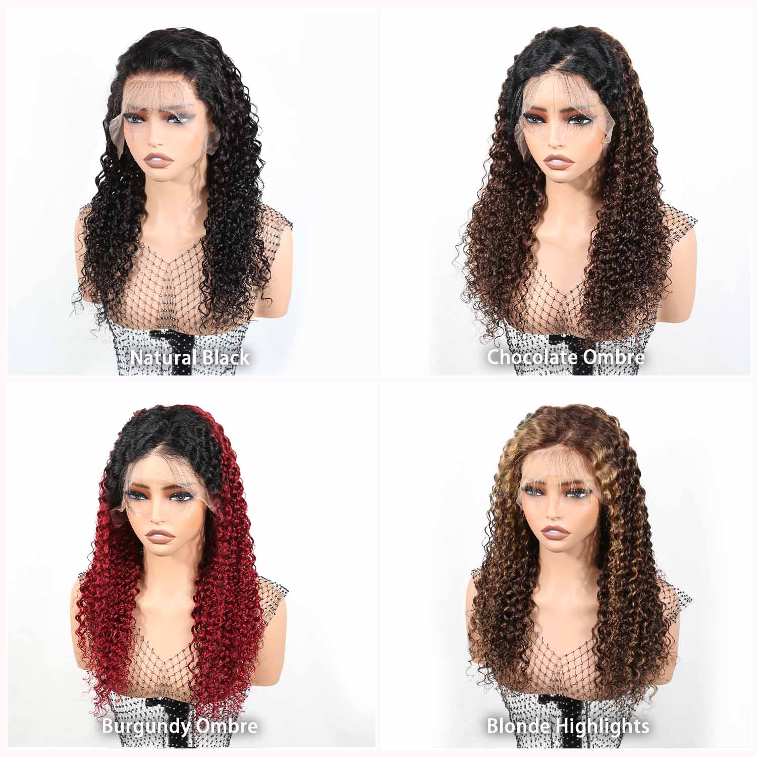 Authris Deep Wave HD Lace Front Human Hair Wig | Chocolate Ombre