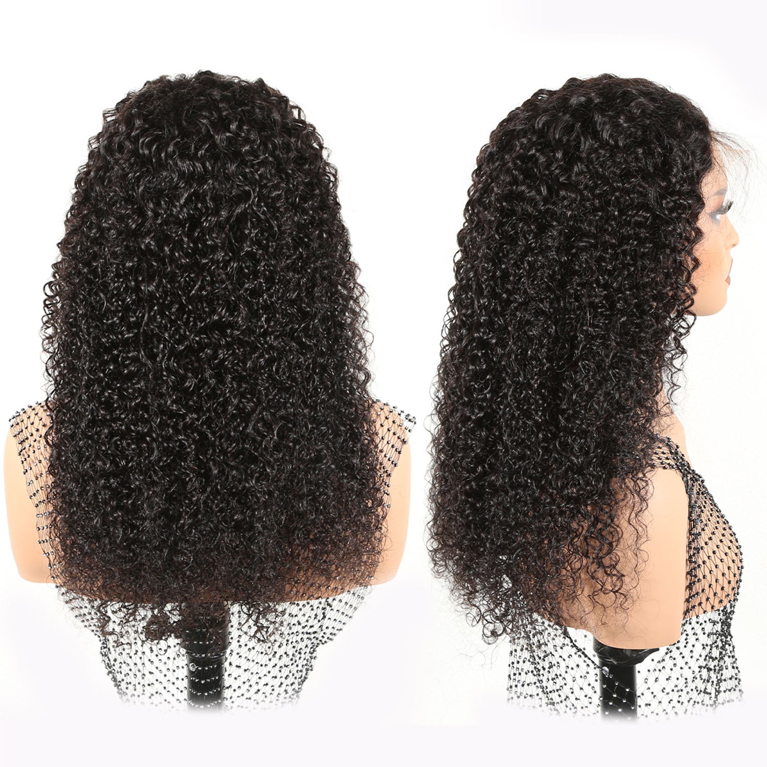 Authris Curly HD Lace Front Human Hair Wig | Natural Black