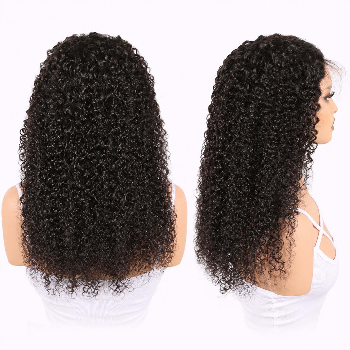 Authris Curly HD Lace Front Human Hair Wig | Natural Black