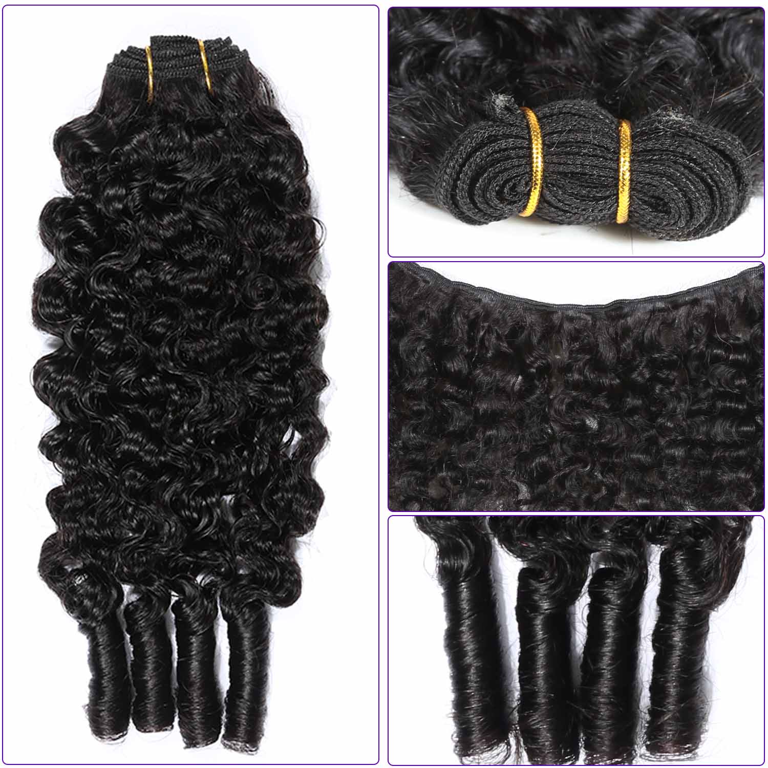 Authris Burmese Curly Human Hair Bundles | Natural Black
