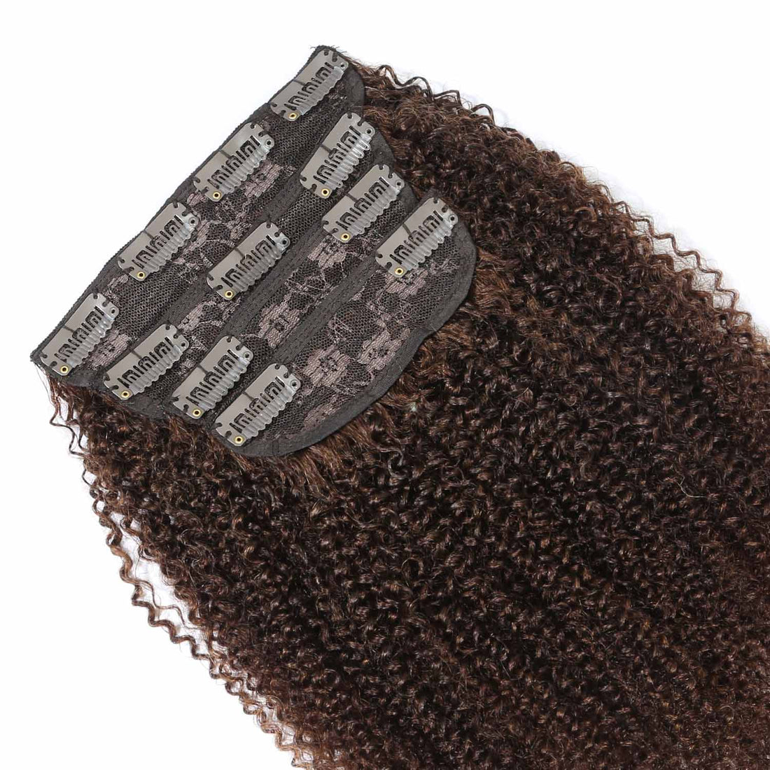 AUTHRIS Afro Kinky Curly Clip-Ins (4-Piece) | Chocolate Brown