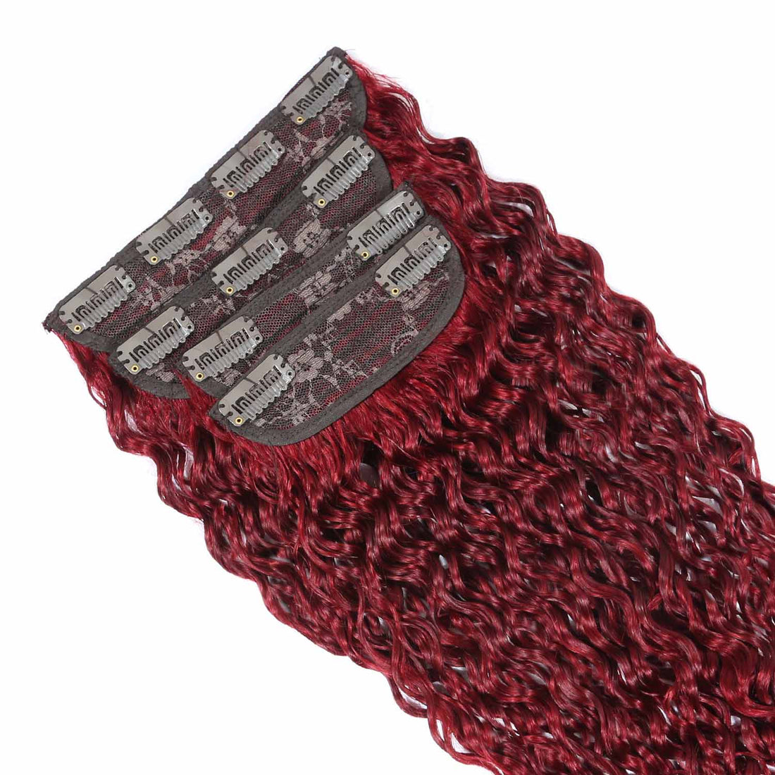 AUTHRIS Deep Wave Clip-Ins (4-Piece) | Burgundy
