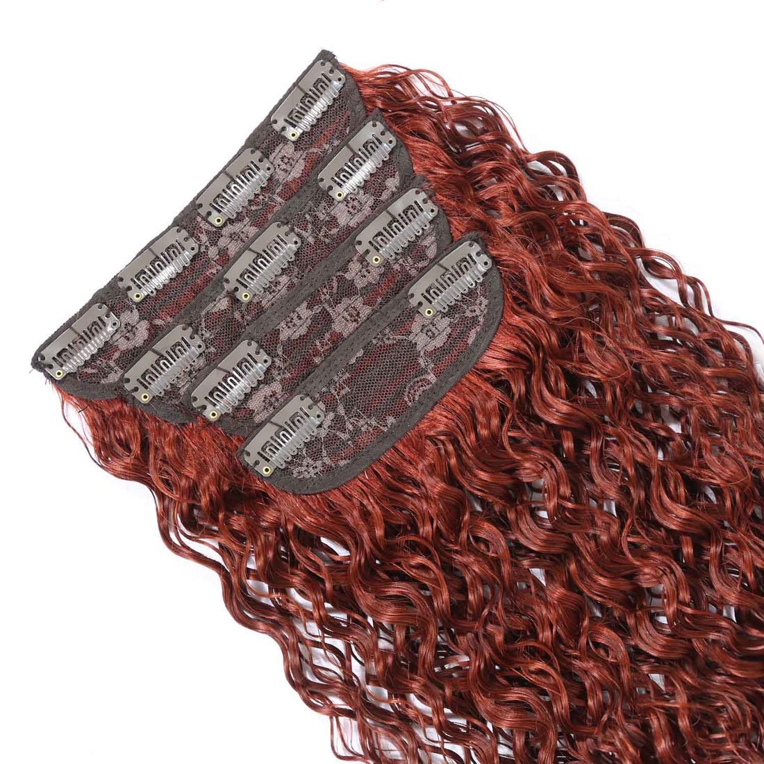 AUTHRIS Curly Clip-Ins (4-Piece) | Auburn Brown