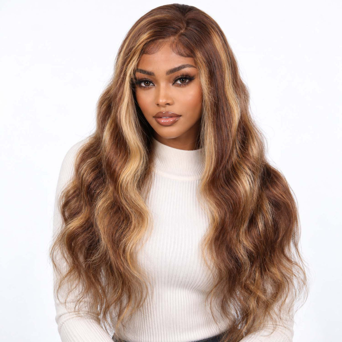 AUTHRIS Body Wave Lace Front Wig | Blonde Highlights