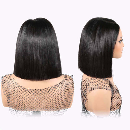 Authris Straight Bob Human Hair Wig | Natural Black