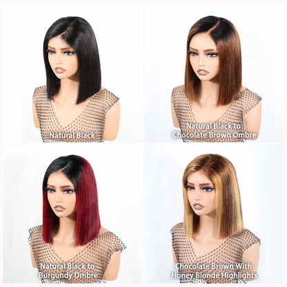 Authris Straight Bob Human Hair Wig | Natural Black