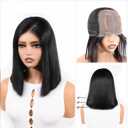 AUTHRIS Straight Bob Wig | Natural Black
