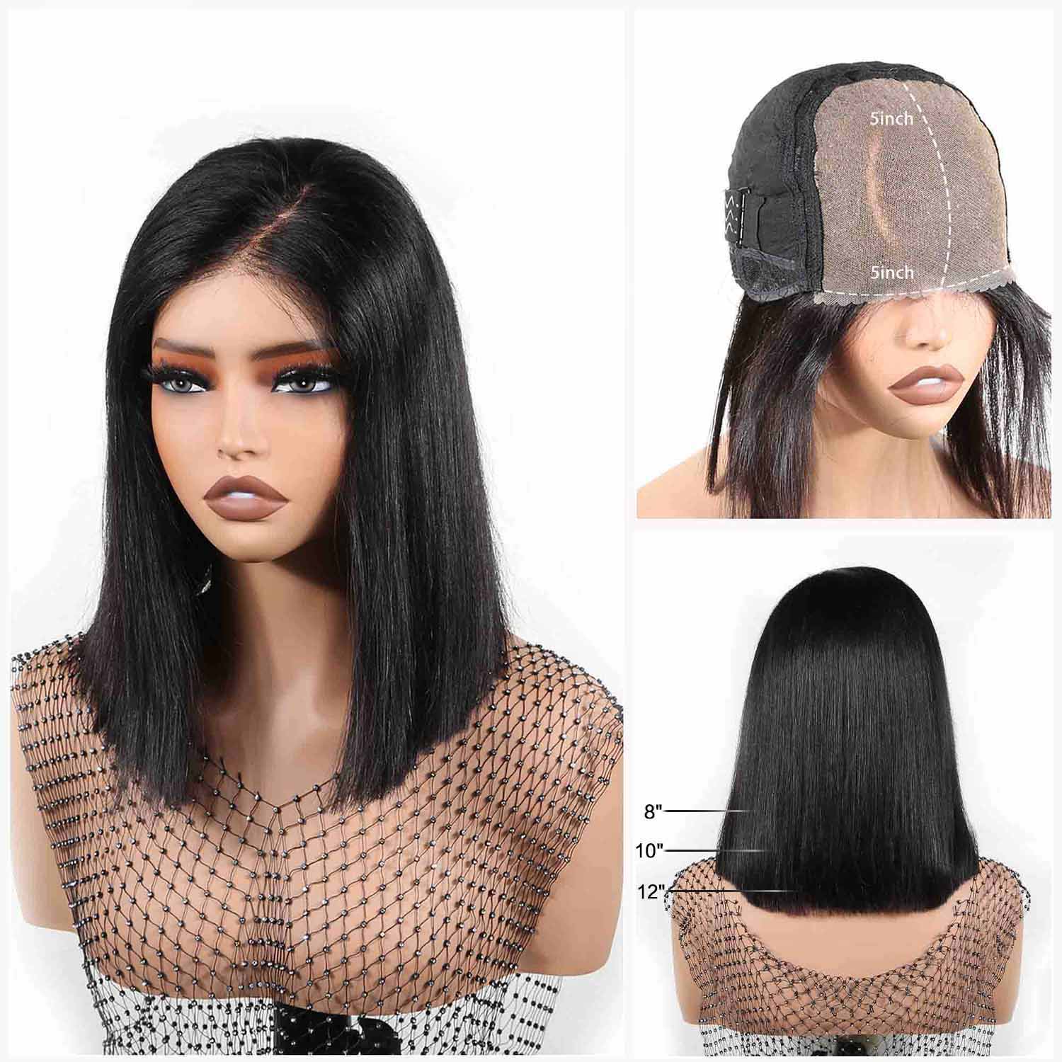 Authris Straight Bob Human Hair Wig | Natural Black