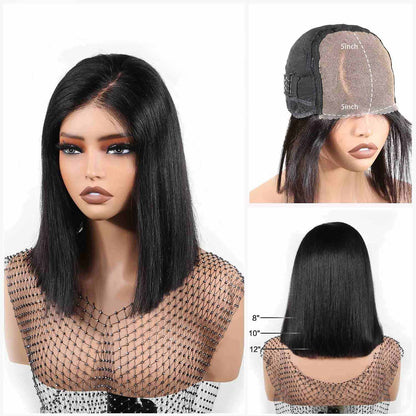 Authris Straight Bob Human Hair Wig | Natural Black