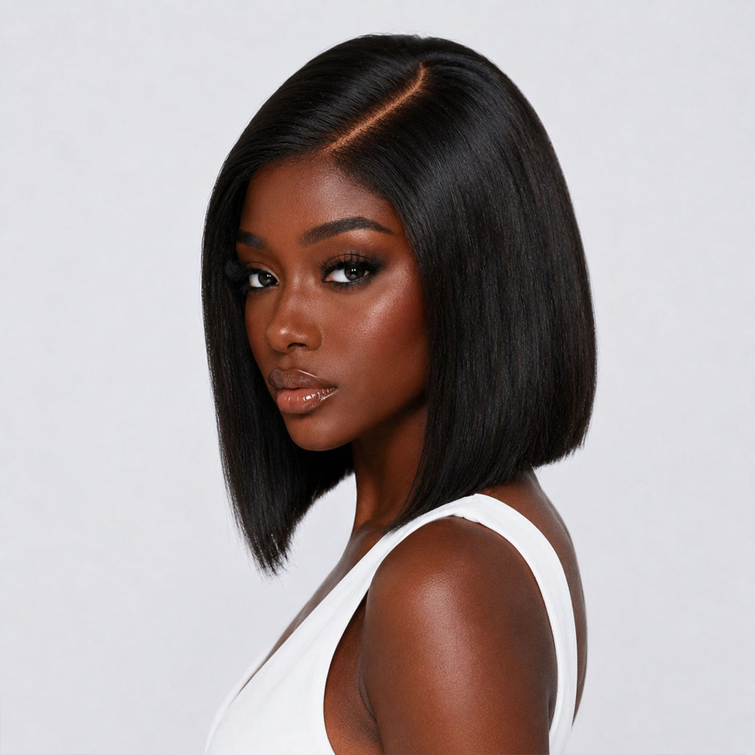Authris Straight Bob Human Hair Wig | Natural Black