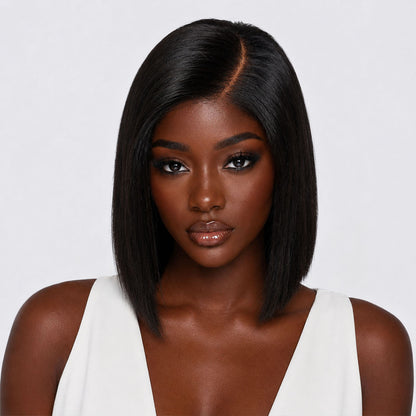Authris Straight Bob Human Hair Wig | Natural Black