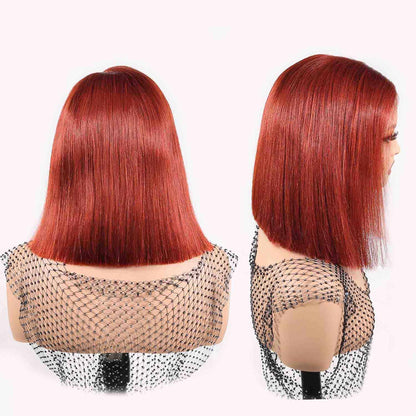 Authris Straight Bob Human Hair Wig | Auburn Brown