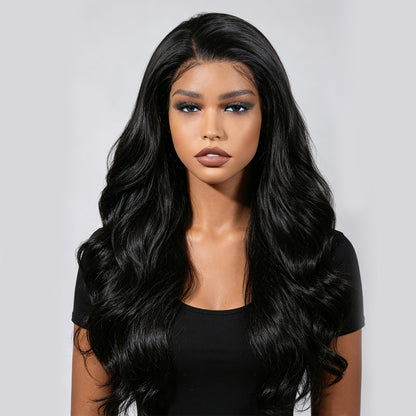 Authris Body Wave HD Lace Front Human Hair Wig | Natural Black