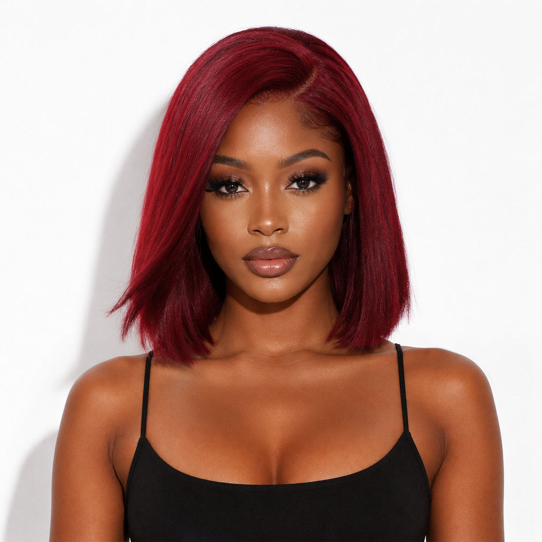 Authris Straight Bob Human Hair Wig | Burgundy