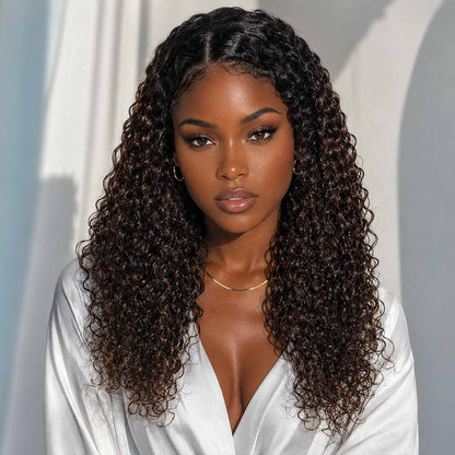 Authris Deep Wave HD Lace Front Human Hair Wig | Chocolate Ombre