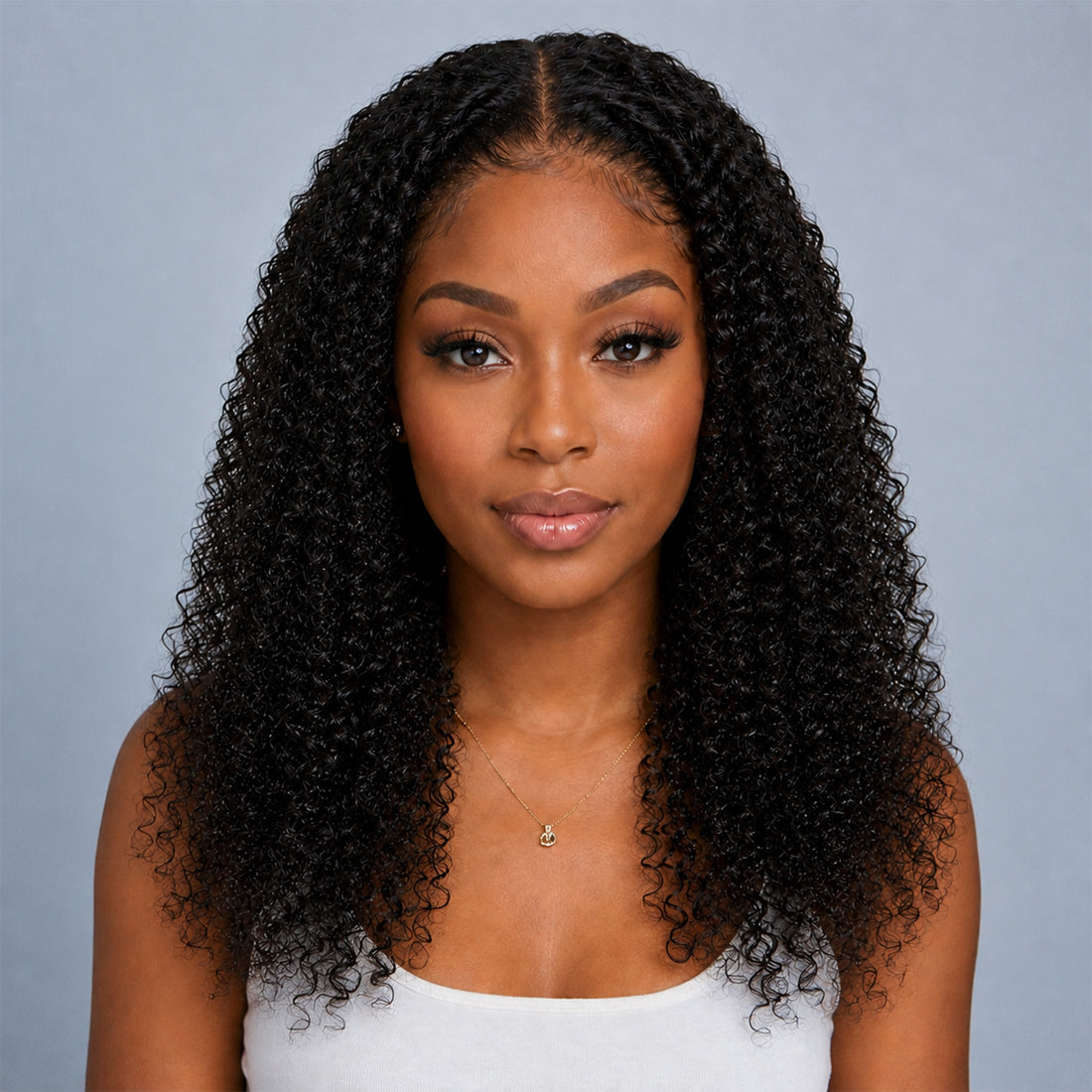 Authris Curly HD Lace Front Human Hair Wig | Natural Black