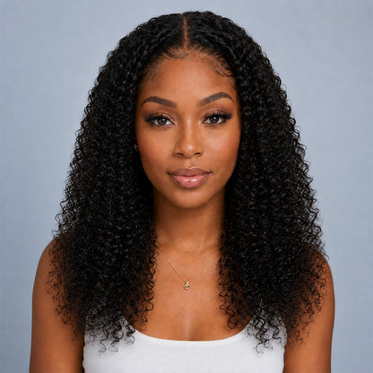 Authris Curly HD Lace Front Human Hair Wig | Natural Black