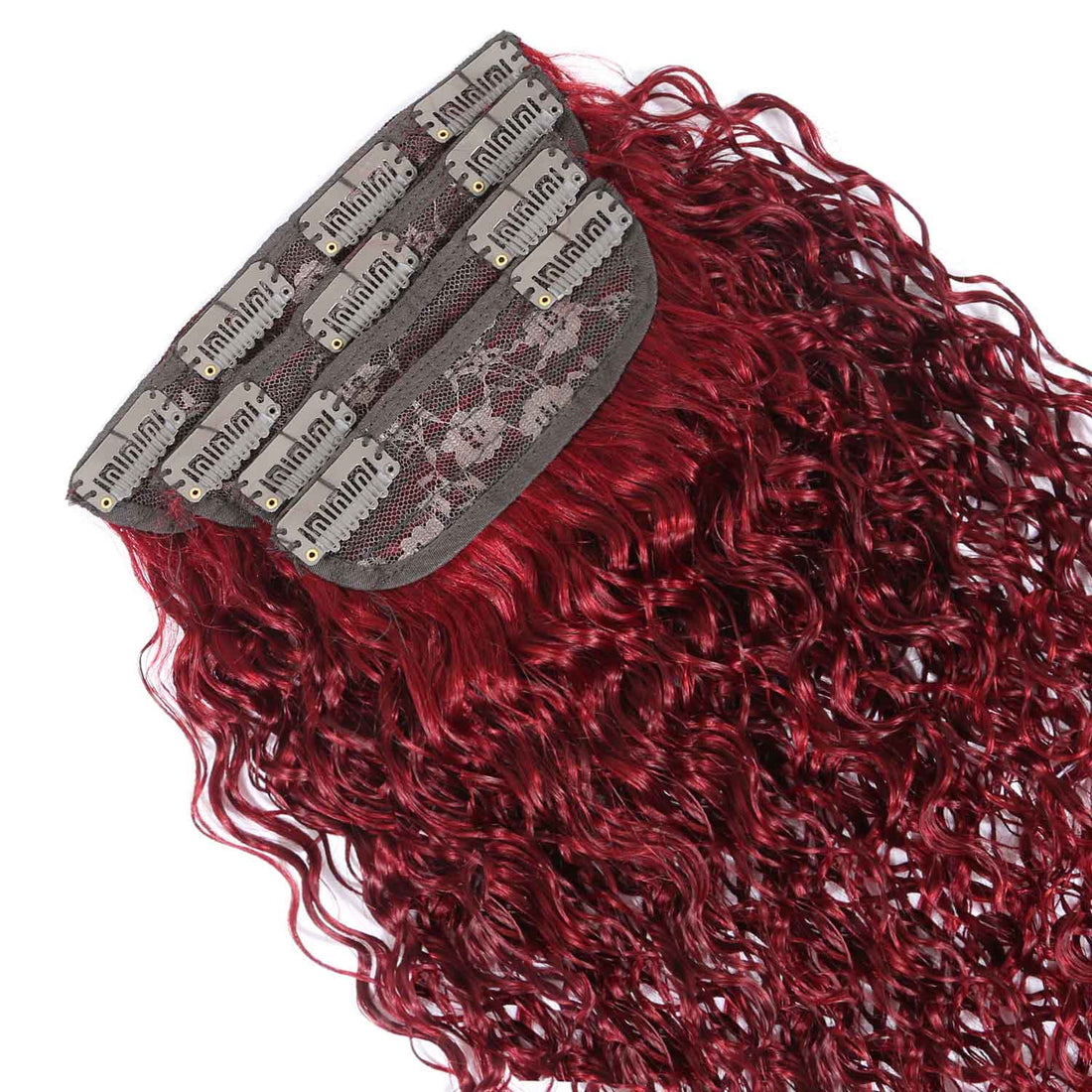 AUTHRIS Curly Clip-Ins (4-Piece) | Burgundy