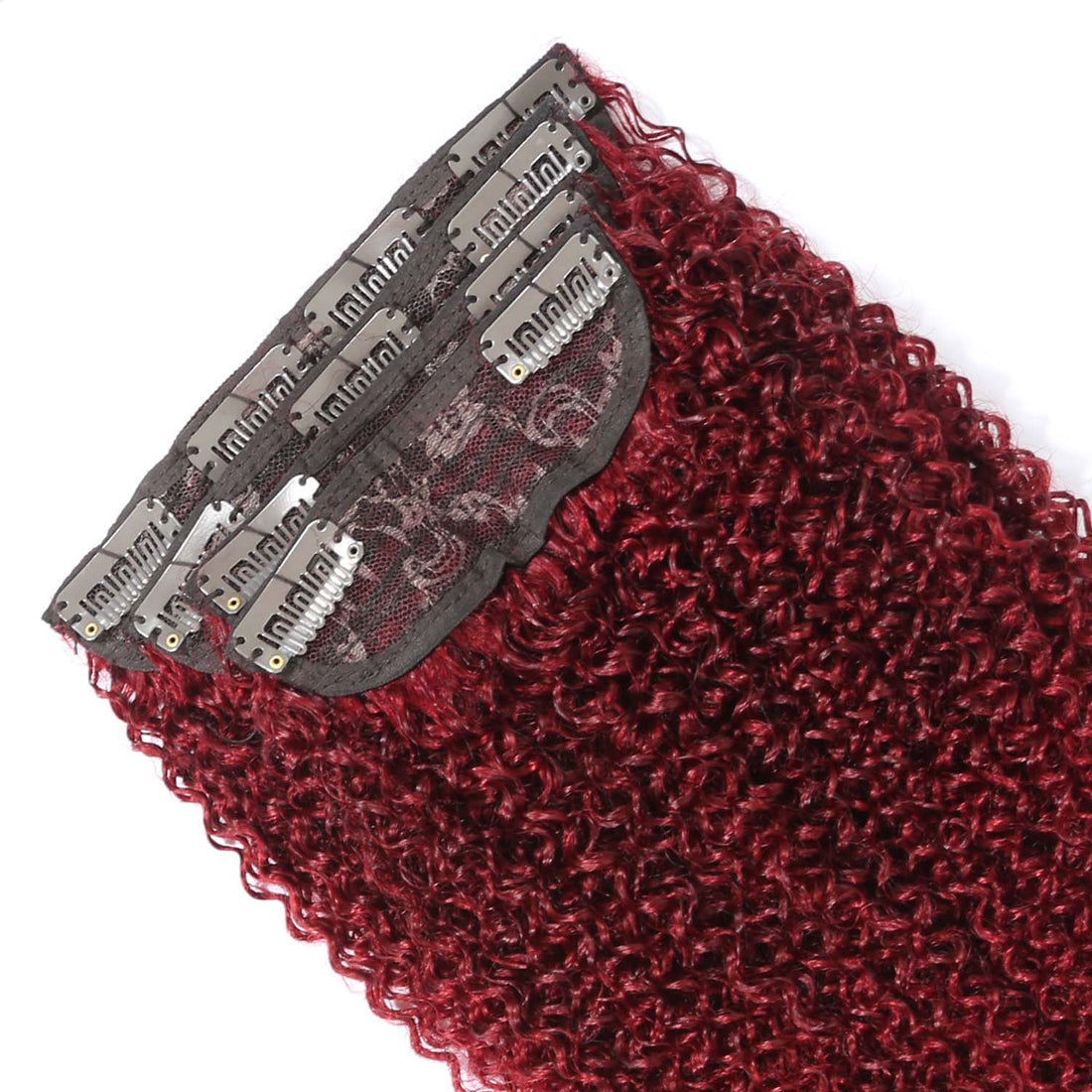 AUTHRIS Afro Kinky Curly Clip-Ins (4-Piece) | Burgundy