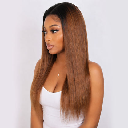Authris Straight HD Lace Front Human Hair Wig | Chocolate Ombre