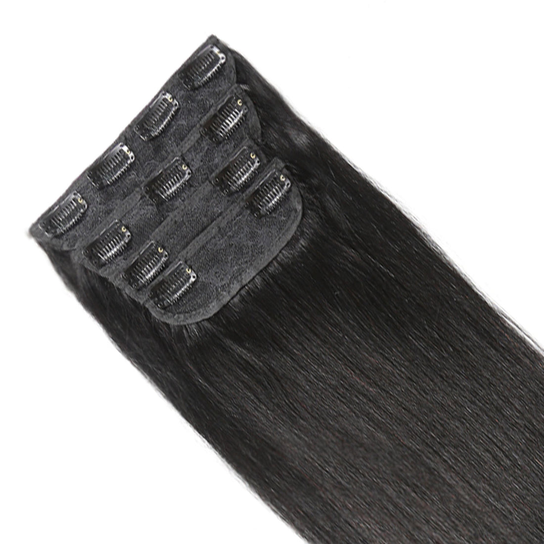 AUTHRIS Straight Clip-Ins (4-Piece) | Natural Black