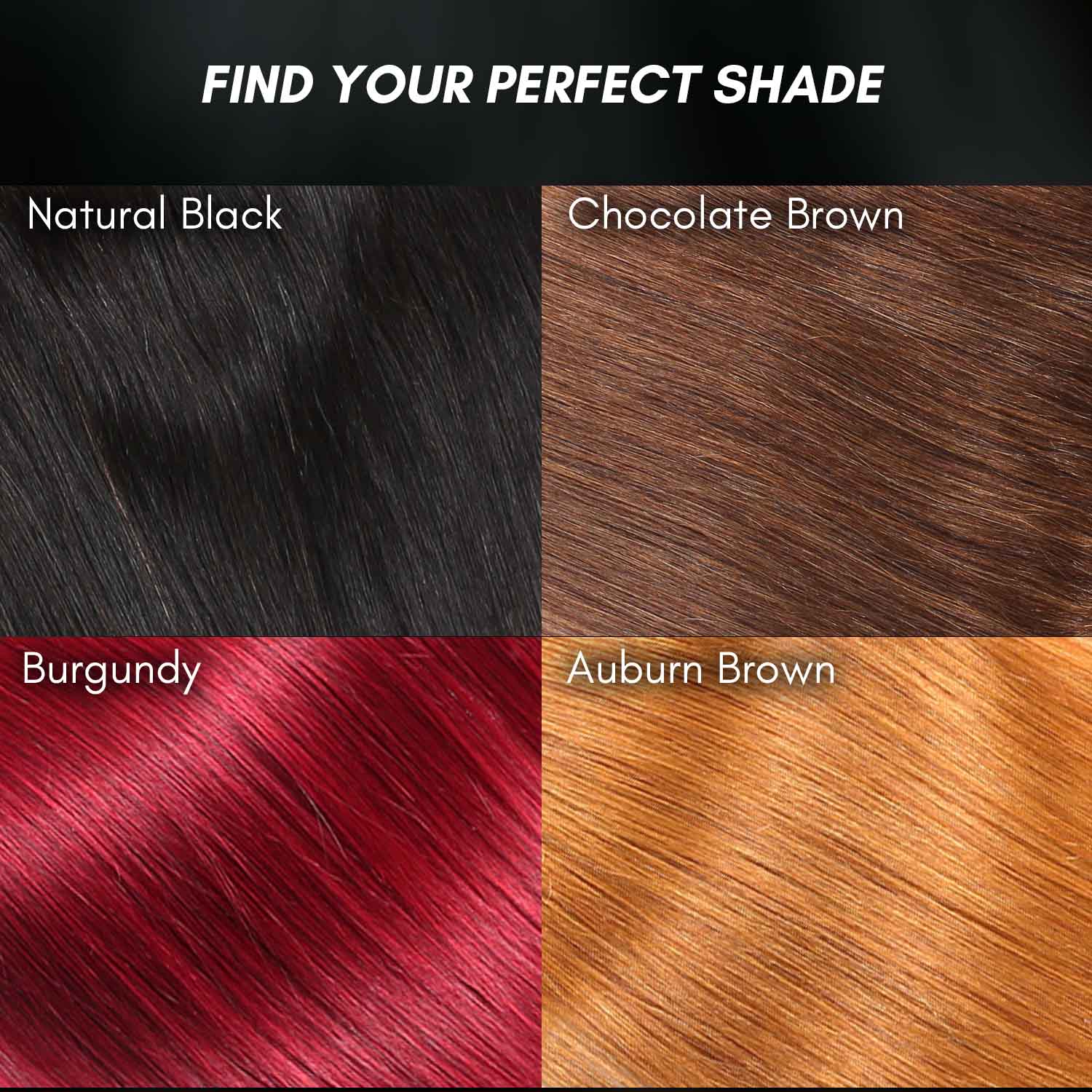 Authris 4-Piece Clip-In Human Hair Extensions | Natural Black